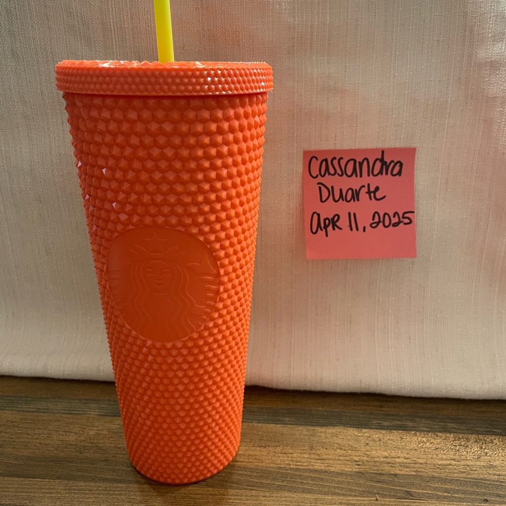 Starbucks Orange Textured Tumbler